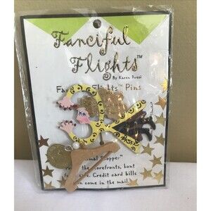 KAREN ROSSI Fanciful Flights ‎ Lady SHOPPER stick Pin NEW IN PACKAGE